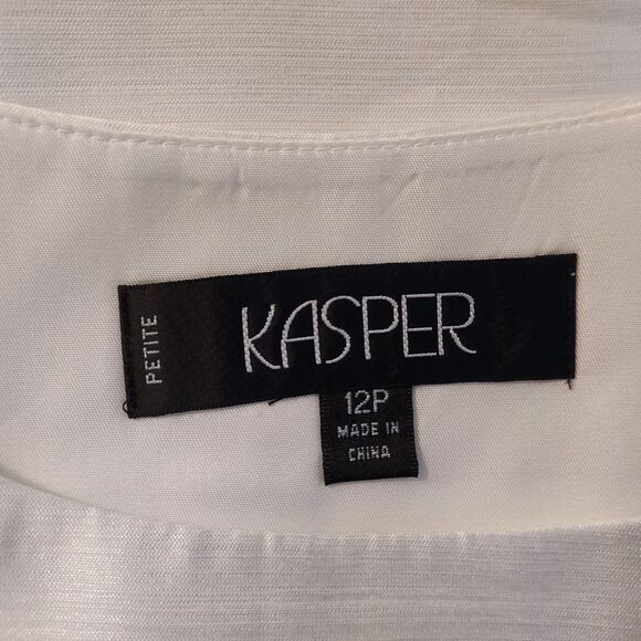 Kasper 3 Piece Skirt Suit Set Women 12P Formal Work Career Office Navy Blue - Picture 13 of 16